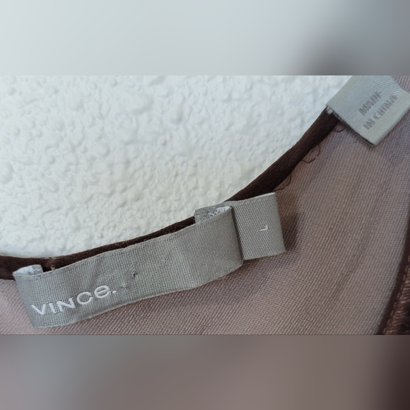 VINCE velvet spaghetti strap tank top size large. - Picture 3 of 7